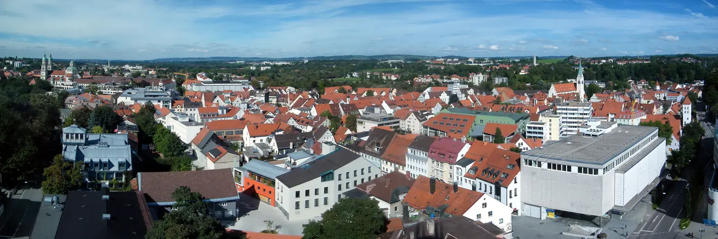 Panorama über die Dächer von Kempten (Allgäu)